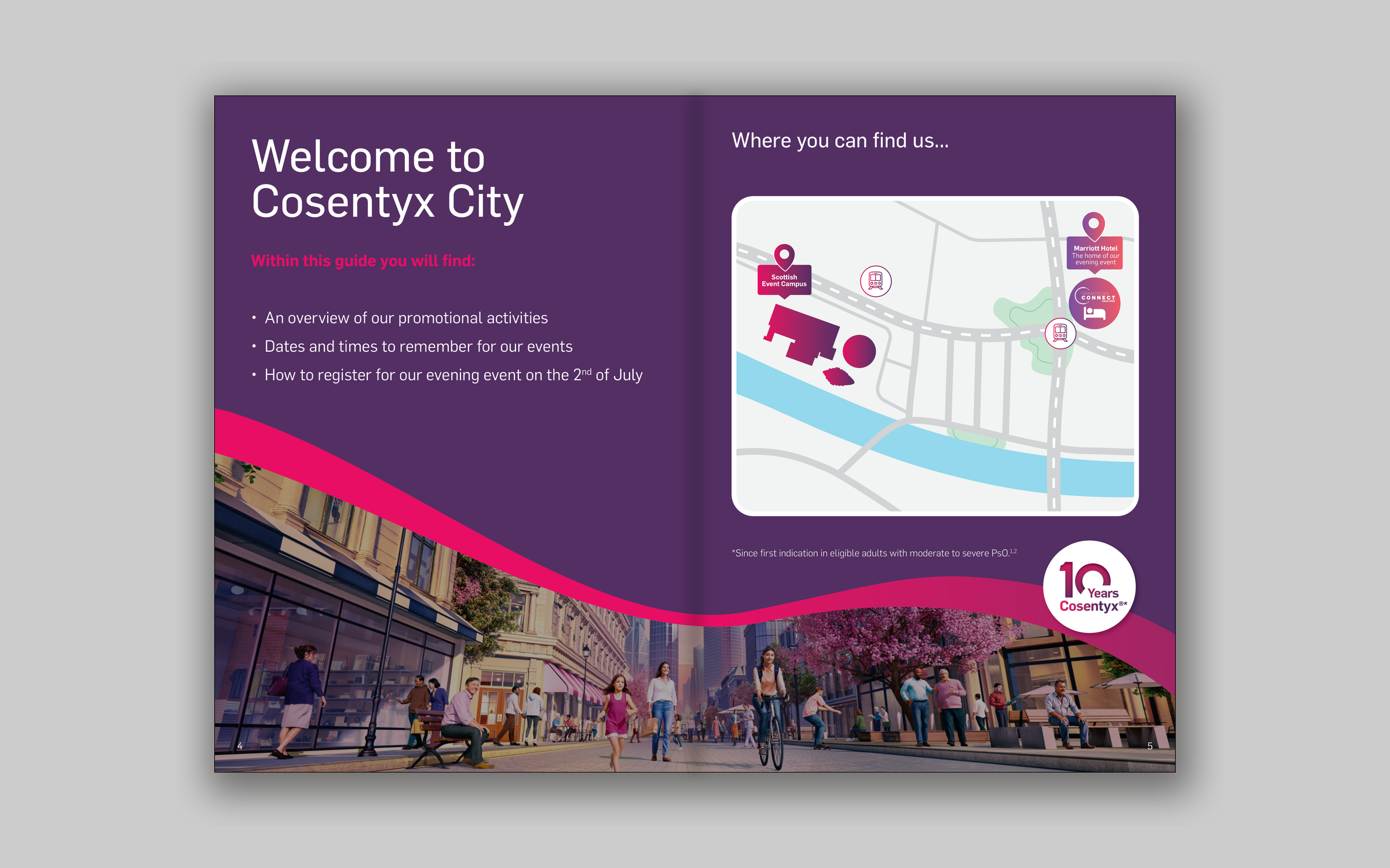 Cosentyx BAD Annual Conference 2025 leaflet, pages 4 and 5