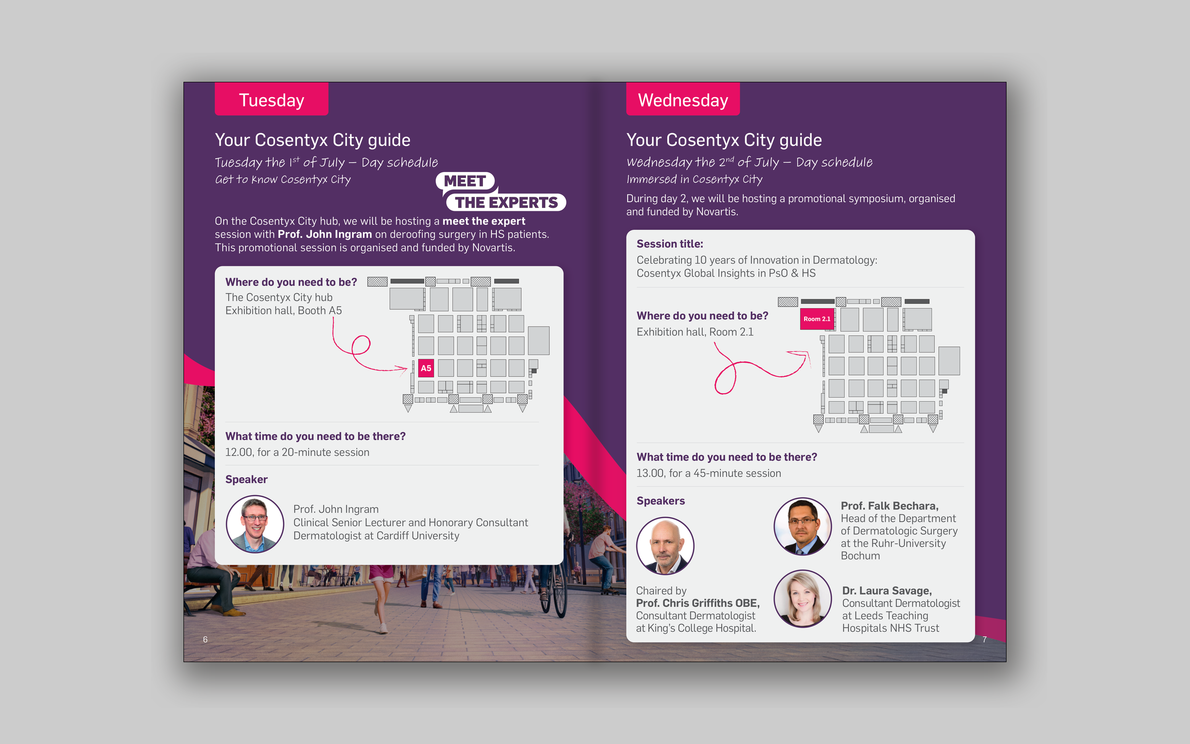 Cosentyx BAD Annual Conference 2025 leaflet, pages 6 and 7