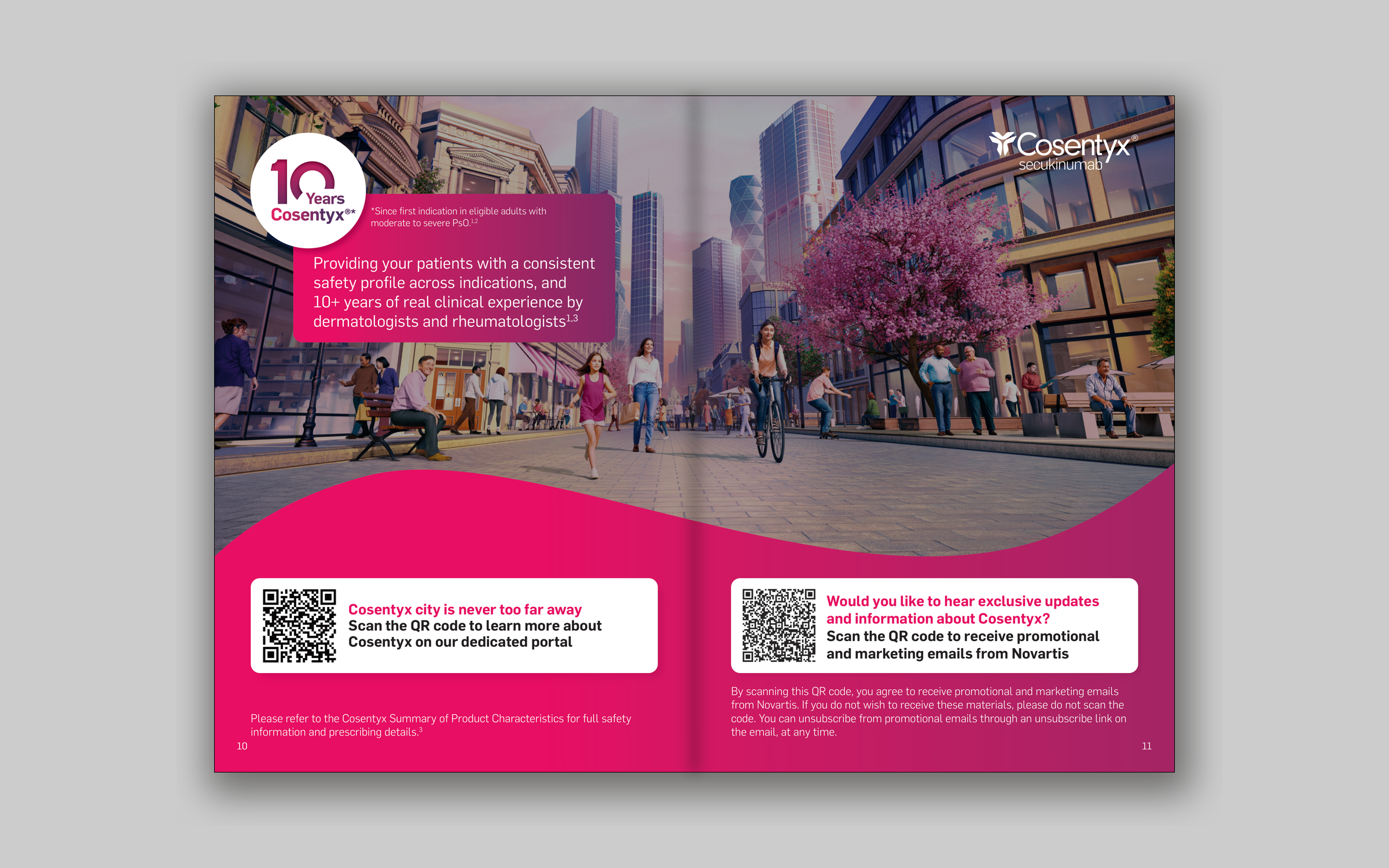 Cosentyx BAD Annual Conference 2025 leaflet, pages 10 and 11