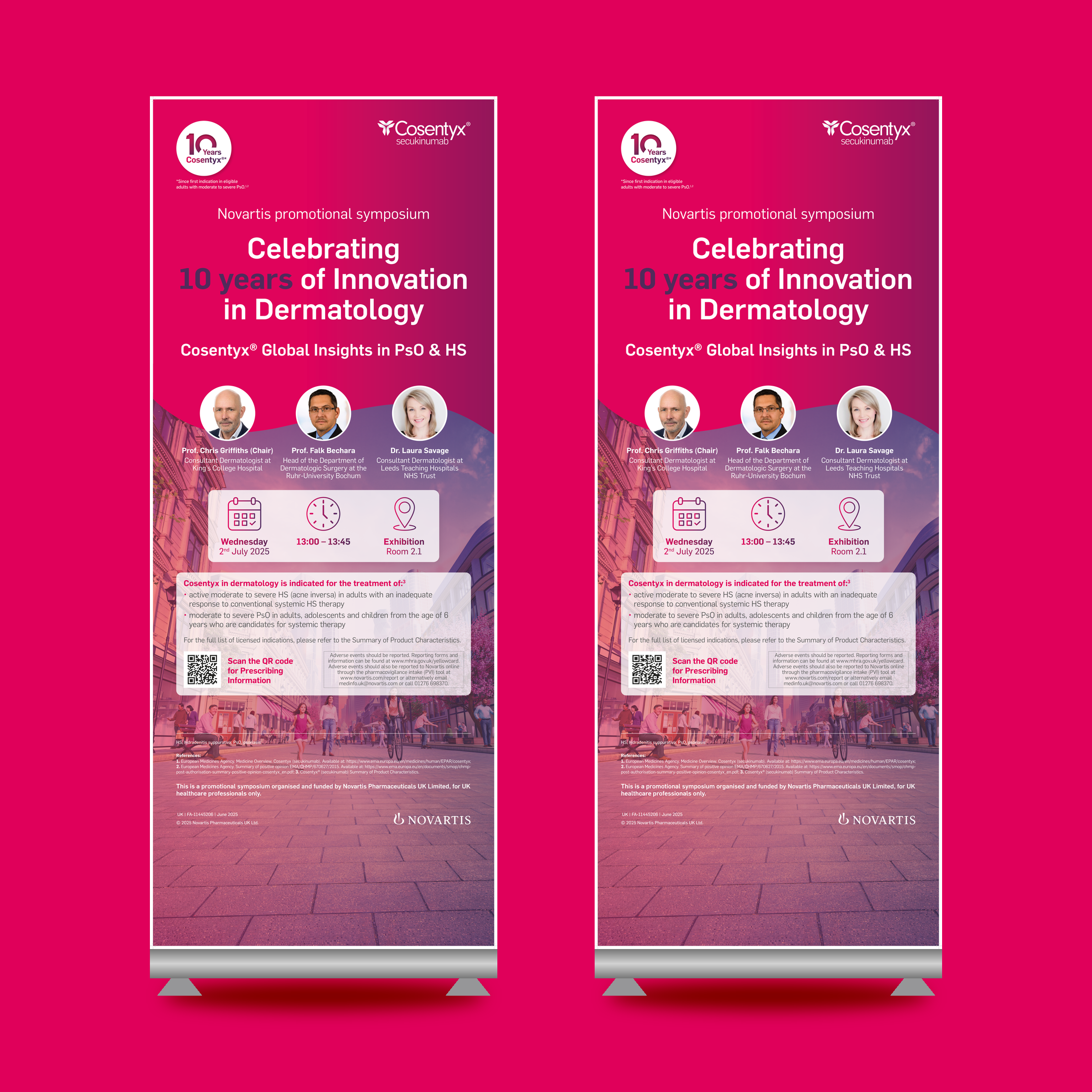 Cosentyx pull-up banner for the BAD Annual Conference symposium